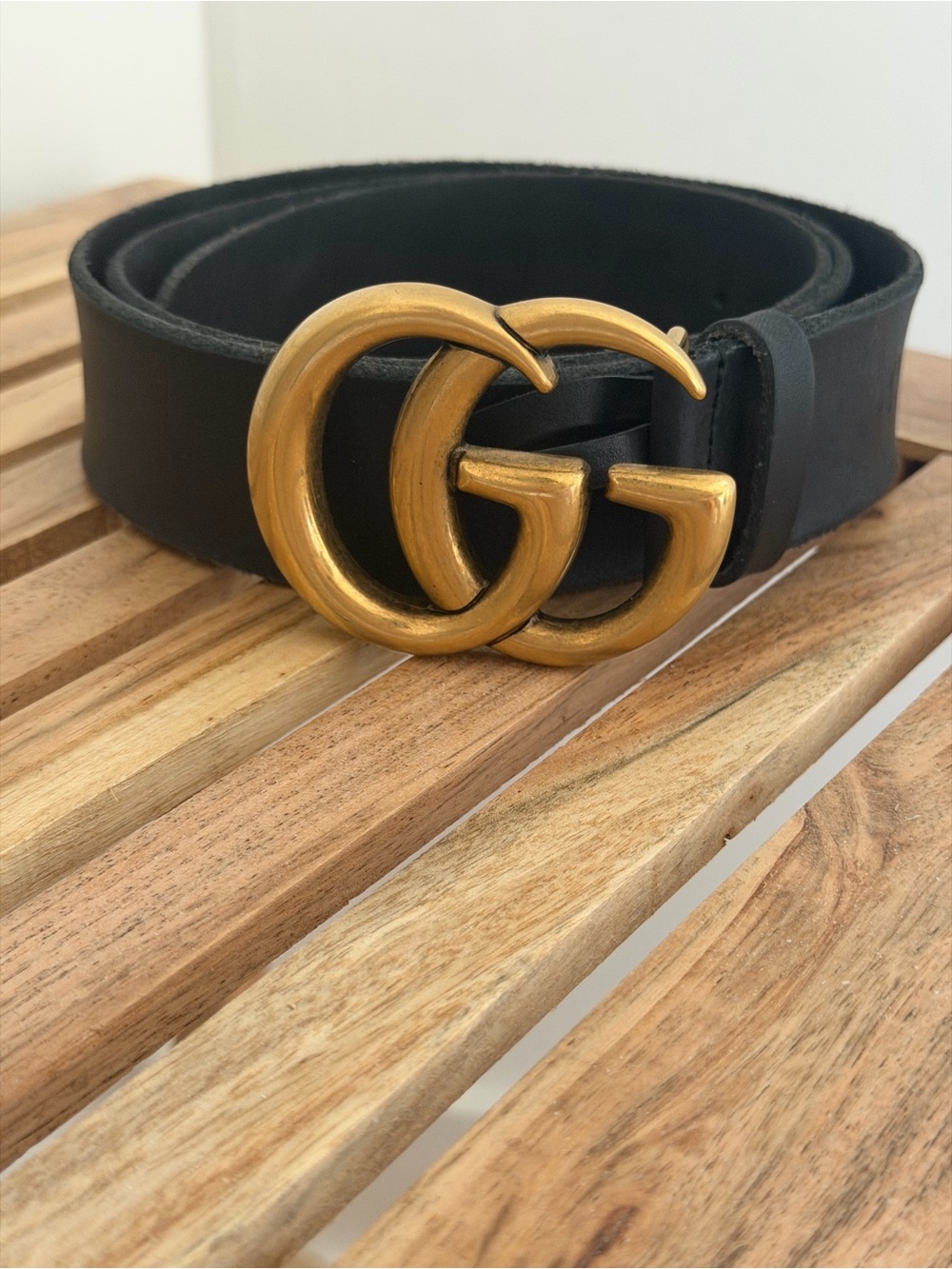 Authentic Gucci GG Marmont Wide Belt – Black Leather Size 95/38 – Made in Italy - Picture 5 of 9